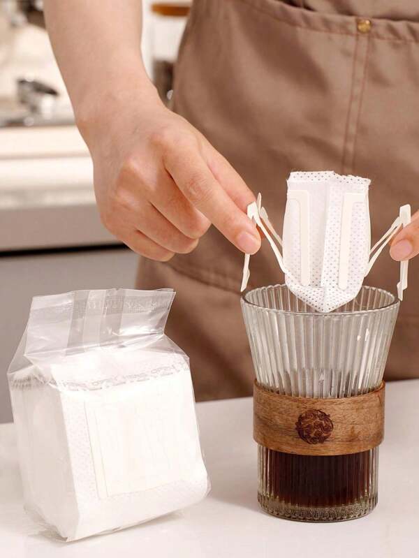 50/100 pièces/paquet Sacs filtres en papier jetables pour poudre de café, sacs filtres en papier pour café goutte à goutte, retour à l'école