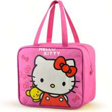 Sanrio Incredible Sanrio For Hello Kitty Insulated Lunch Bag - A Reusable Nylon Tote With Zipper Closure, Waterproof And Thermal Lunch Box Bag, Suitable For School And Camping, Food Supply Gear, A Perfect Gift For Back-To-School Season!