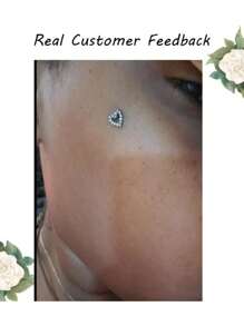 2Pcs 14G Cubic Zirconia Dermal Anchor Tops And Base Surgical Steel Dainty Crystal Microdermals Body Piercings Studs Punk Personalized Jewelry Gifts For Women Hypoallergenic - Multicolor - View 4