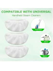 1pc/3pcs/5pcs/10pcs Universal Steam Mop Pads, Reusable Washable Microfiber Cloths For Steam Cleaner Mops - White - View 5