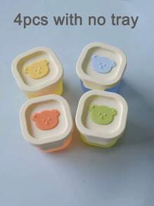 8pcs/Set Baby Food Containers, Silicone Mold With Lids For Freezing, Steaming & Storing Purees, Baby Care
