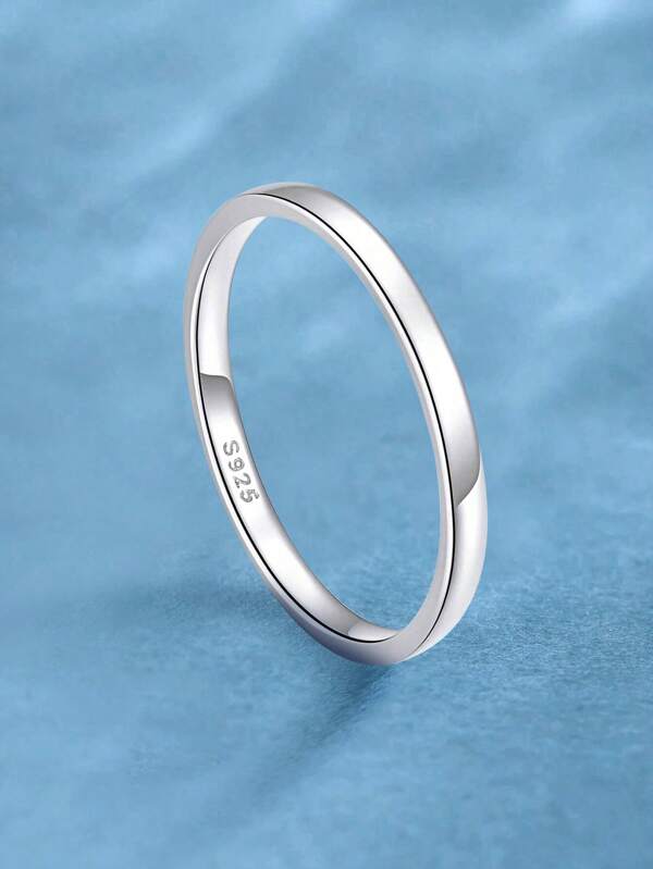 Newsoul 1 Pc  Fashionable Minimalist S925 Sterling Silver Aperture Vegetarian Ring Women's Ring Women Fine Jewelry  Gift For Girlfriend Ladies Jewellery