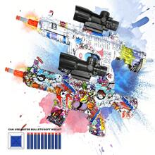 (Random Accessory Colors) 2PCS Manual Toy Gun, Gel Ball Blaster, Summer Outdoor Toys For Activities Team Game, Gift, CAN USE WATER BULLETS(Without Bullet) Or SOFT BULLET - Hồng + trắng - Xem 1