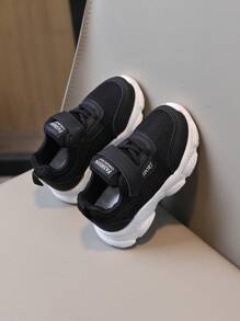 Fashionable Children's White Shoes, Boys' & Girls' Outdoor Baby Shoes, Infant Sports Shoes, Running Casual Sneakers - Black - View 2