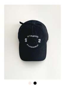 1pc Distressed Soft Crown Baseball Cap, Women's Versatile Washed Lettering Embroidered Thin Brimmed Sun Protection Hat - Embroidered Lettering - View 17