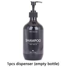 1pc Lotion Dispenser Bottle, Countertop Refillable Soap Dispenser, 16.91oz Bathroom Conditioner, Shampoo And Body Wash Dispenser Bottle, Great For Body Lotion, Face Cream, Dish Soap, With Pump And Waterproof Label, Home Decor Back To School - Black - View 18
