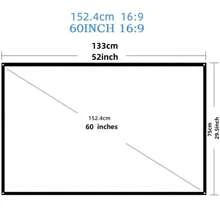 16:9 High Definition Projection Screen, 60-150 Inch - Made Of Polyester Fabric, Thickened Design, Easy Installation, Wrinkle-Resistant, 165° Viewing Angle - Foldable Design Without Creases. Suitable For Indoor And Outdoor Use. - Multicolor - View 14