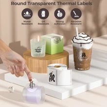 New Non-Adhesive Thermal Stickers Compatible With Phomemo M220/M110/M108, Square, Round, Color, Holographic Laser Thermal Label Paper,School Supplies,Back To School