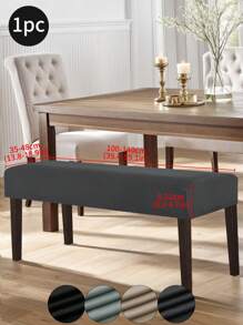 1pc Spill-Resistant Milk Velvet Bench Slipcover, All-Season Modern Minimalist Chair Cover, Anti-Scratch, Anti-Slip, Washable, Fits For Living Room, Bedroom, Study