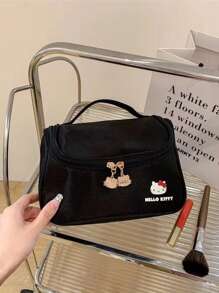 Sanrio 1 Piece Pack Sanrio Hello Kitty Cute Portable Travel Large Capacity Makeup Bag, Toiletry Bag, Skincare Storage Bag, Multifunctional Storage Bag, New Year Gift, Birthday Gift Makeup Travel Toiletry Organizer Essentials Gifts Storage Zipper Accessories Nail Bags, Makeup Bag, Storage, Makeup Bags, Toiletry Bag, Desk Organiser