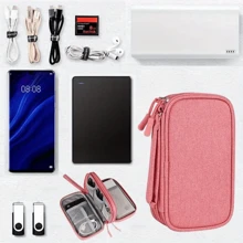 1pc Handheld Data Cable Organizer Bag, Earphones, Charger, Power Cord, Power Bank, Digital Accessories, Travel Earphone Case