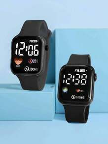 2 件/儿童可爱数字电子手表，适合节日、生日礼物等场合，可作为送给孩子的礼物，五一儿童节 - 彩色 - 查看 15