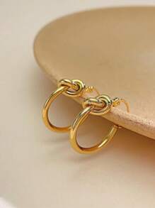 A pair of stainless steel earrings