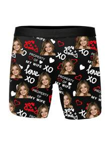 1pc Custom Boxers For Men, Personalized Men's Underwear, Custom Boxer Briefs, Personalized Boxers For Husband, Custom Funny Faces Boxers Briefs, Valentine Gift, Anniversary Gift, Birthday Gift, Wedding Gift, Best Friend Gift, Gift For Boyfriend, Gift For Husband, Gift For Him