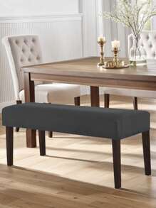 1pc Spill-Resistant Milk Velvet Bench Slipcover, All-Season Modern Minimalist Chair Cover, Anti-Scratch, Anti-Slip, Washable, Fits For Living Room, Bedroom, Study