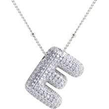 1 pièce Collier pendentif de mode de luxe pour femme avec micro-incrustation brillante de zirconium. 26 lettres de A à Z. Cadeau populaire pour les amis, les vacances et l'anniversaire.