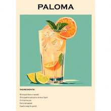 1 件老式鸡尾酒饮料 Negroni Mojito 海报复古 Aperol Spritz 帆布印刷品墙壁艺术酒吧厨房无框架 - 彩色 - 查看 16