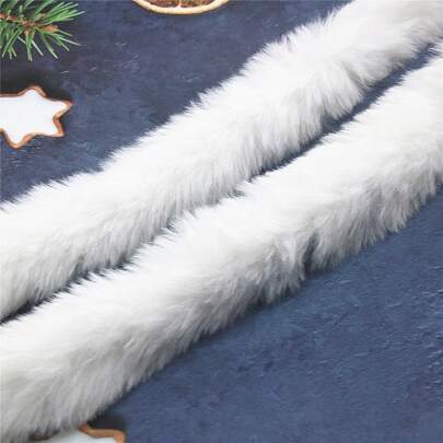 1pc Colorful Imitation Rabbit Furry Fur Top Tie Up DIY Fur Collar Autumn And Winter Clothing Scarf Hat Jacket Accessories