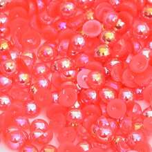 500 克 6 毫米/8 毫米 AB 颜色混合尺寸和颜色半圆形凸圆形宝石 DIY 珠宝配件材料 - 彩色 - 查看 30