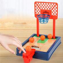 2-Player Desktop Basketball Game, Interactive & Fun Finger Flicking Basketball Shooting Toy, Great For Party & Birthday Gift! [Ball Color Random]