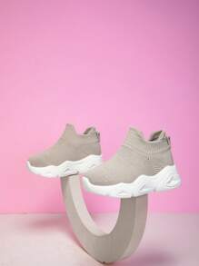 New Kids Simple Lace-Up Soft Bottom Breathable Mesh Slip-On Outdoor Casual Sports Shoes, Comfortable Anti-Slip For All Seasons