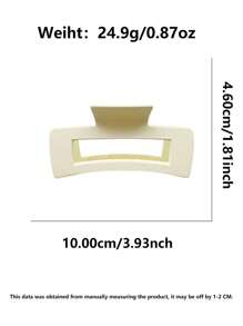 3 stuks witte minimalistische elegante mode hars haar klauw clips set, klassieke 5-bladige bloemen imitatie parel holle vierkante haar accessoires combo, geschikt voor dagelijkse outfit, baden, make-up haarstyling, witte haar clips