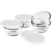 8-Piece 6oz Custard Cup Set With Lids, (2) 4 Packs