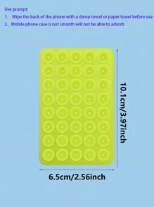 40pcs Silicone Double-Sided Suction Cup Phone Holder - Non-Slip Suction Cup Sticker, Self-Adhesive Suction Cup Pad, Mobile Phone Non-Slip Sticker, Power Bank Back Sticker Compatible With IPhone, Android Phone, Gift For Birthday, Family, Friends Phone Stand, Phone Accessories - Clear - View 4