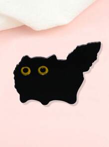 Cute Tiny Black Cat Enamel Pin Novelty Cartoon Animal Metal Badge Brooch For Jewelry Accessory Gifts Wholesale Ladies' Daily Party Accessories, Fashionable Jewelry, Best Friend Gifts Pin For Clothes Bag Charm School