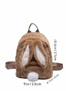 Plush Rabbit Backpack,Long Ear Rabbit Soft Plush Backpack, Large Size Women's Plush Crossbody Bag Backpack,Cartoon Bookbag For Teen Girls Lolita, Cute And Lovely. The Bag Is Made Of Skin-Friendly And Soft Plush Fabric, With Sweet Color Matching For Both Aesthetics And Security,Perfect For Daily Leisure, Parties, Dates