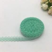 1pc 10yards 5/8" (15mm) Lace Ribbon Bilateral Handicrafts Embroidered Net Lace Trim Fabric Ribbon DIY Sewing Skirt Accessories