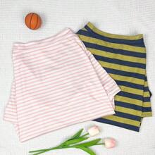 Medium & Large Dog Round Neck Striped Short Sleeve Breathable T-Shirt