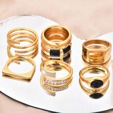 Fashion Hollow Black Dripping Oil Ring Sets, New Arrival Export Version