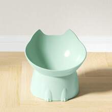 New Pet Cat High Foot Bowls, Protect Neck Vertebra, Spill-Proof Plastic Slanted Cat/Dog Food Feeder Dishes