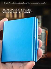 1 Pc Aluminum Slim Folio Cigarette Case Clip For 20 Cigarettes Creative Gold Cigarette Case Gift For Men