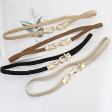 1 Pc Plus Size Solid Color Casual Elastic Waist, Multi-Color, All-Season Summer, School Fall, Autumn, Halloween - Multicolor - View 11