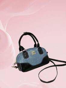 1pc New Fashion Shoulder Crossbody Bag Pu Material Zipper Closure Retro Casual Shell Bag Contrast Color Hand-Held Pillow Bag High-End Crossbody Bag Suitable For Commuting To Work, Shopping, Dinner, Giving Girls Gifts, Dating And Traveling