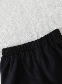 夏季卡通汽车印花短袖衬衫和百搭休闲短裤套装 - 黃色 - 查看 3