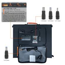 UAPOW 100W Portable Solar Panel - Foldable Paneles Solares With Adjustable Kickstand High Efficiency 22% For Camping RV Marine Backyard