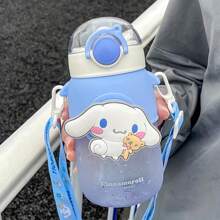Sanrio Kuromi Water Cup 690ml Cute Plastic Cup With Straw Water Bottle Portable