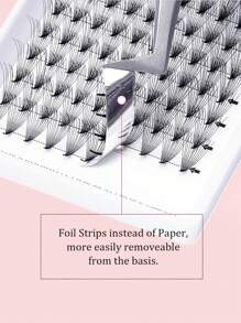 1 Box 240pcs Colored Pre-Fanned Pointed False Eyelashes. Medium-Long Lashes, Handmade Cluster, Mixed Length 12mm, Individual Lashes, Fake Eyelashes - D - View 5