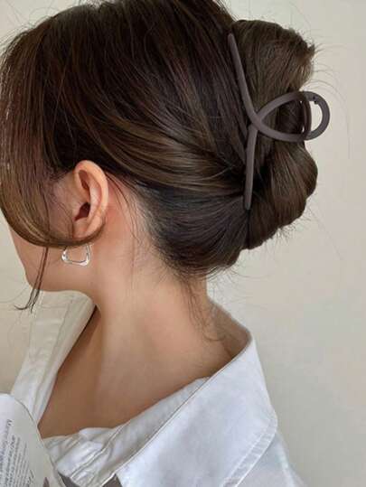 Pinza de pelo grande minimalista, de alta gama para mujeres con cabello grueso, accesorio de cabello versátil, pinzas de pelo, pinzas de mandíbula, sujetadores de cabello, clip recogedor de cabello, accesorios de cabello casuales de otoño e invierno para mujeres para atuendos de vacaciones