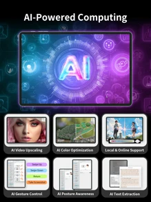 Teclast Teclast P50 AI Tablet (Allwinner A733 8-Core 1.8GHz/6GB RAM/128GB ROM/10.92inch 1280*800iPS TDDI/WIFI6/7000mAh/Type-C/13MP+5MP Camera/Android 15) Limited Time Offer Free Random Leather Case