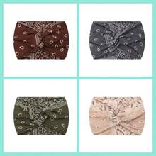1 pièce/4 pièces Set Bandeau de yoga antidérapant pour femmes avec motif fleur de noix de cajou dans un style bohème, design croisé respirant, essentiel pour le fitness et les sports de vacances