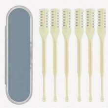 3/6 pièces - Set de Coupe-Cheveux de Nez Manuel, Coupe à 360°, Tête de Coupe Double-Tranchant, Élément Essentiel de Soins Personnels en Toute Sécurité, Sans Batterie Nécessaire, Facile à Nettoyer, Matériau en Plastique