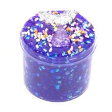 1 pieza Juego de regalo de slime con aroma a arándano crujiente y forma de cola de sirena, super suave y no pegajoso, perfecto para cumpleaños, regalos de fiestas, juguete de slime para niños
