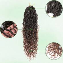 Goddess Faux Locs Crochet Hair 18Inch For Women, Long Goddess Locs Crochet Hair, Boho Style Locs, River Locs Crochet Hair With Curly Ends
