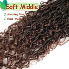 Goddess Faux Locs Crochet Hair 18Inch For Women, Long Goddess Locs Crochet Hair, Boho Style Locs, River Locs Crochet Hair With Curly Ends