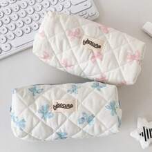 蝴蝶结铅笔盒，可爱卡哇伊收纳盒，大容量带拉链铅笔盒，适合青少年学生返校用品，铅笔袋，书包 - 彩色 - 查看 12