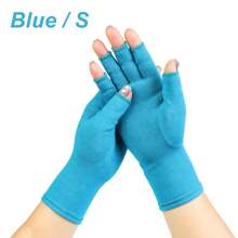 1 Paar Premium fingerlose Kompressionshandschuhe für Handpflege, Tippen, Arbeit, Sport, Gelenk-Wärme, offener Finger Handgelenkstütze, Daumen-Halbfinger-Handschuhe für Frauen & Männer
